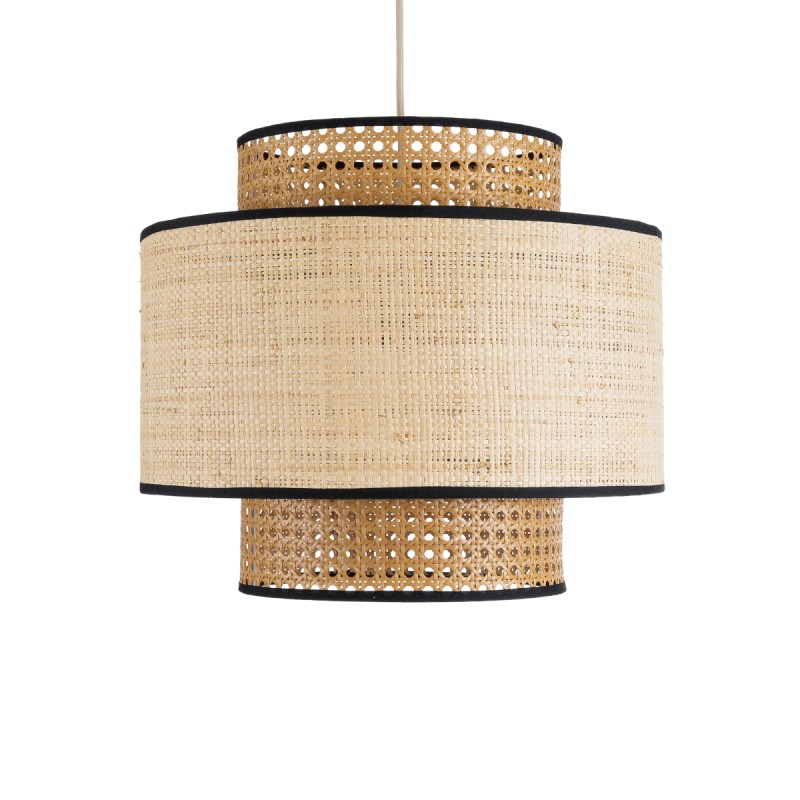 GLOBOSTAR® BRAVADO 02386 Boho Κρεμαστό Φωτιστικό Οροφής με Ντουί 1 x E27 AC 220-240V IP20 - Μπεζ- Μ40 x Π40 x Υ35cm