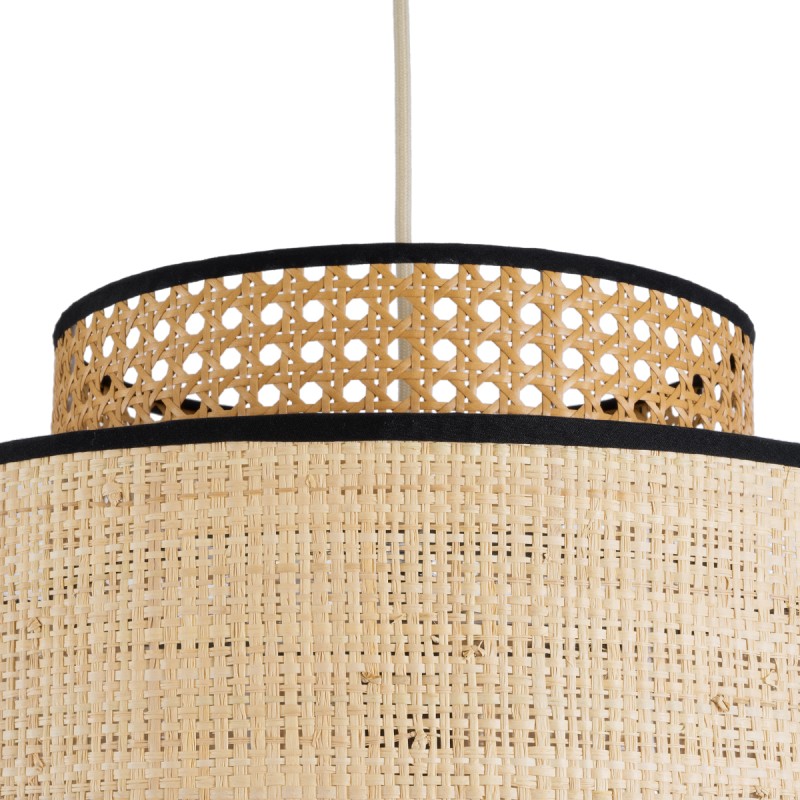 GLOBOSTAR® BRAVADO 02386 Boho Κρεμαστό Φωτιστικό Οροφής με Ντουί 1 x E27 AC 220-240V IP20 - Μπεζ- Μ40 x Π40 x Υ35cm