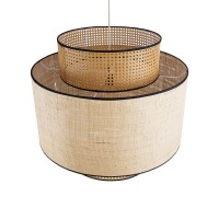 GLOBOSTAR® BRAVADO 02387 Boho Κρεμαστό Φωτιστικό Οροφής με Ντουί 1 x E27 AC 220-240V IP20 - Μπεζ - Μ70 x Π70 x Υ58cm