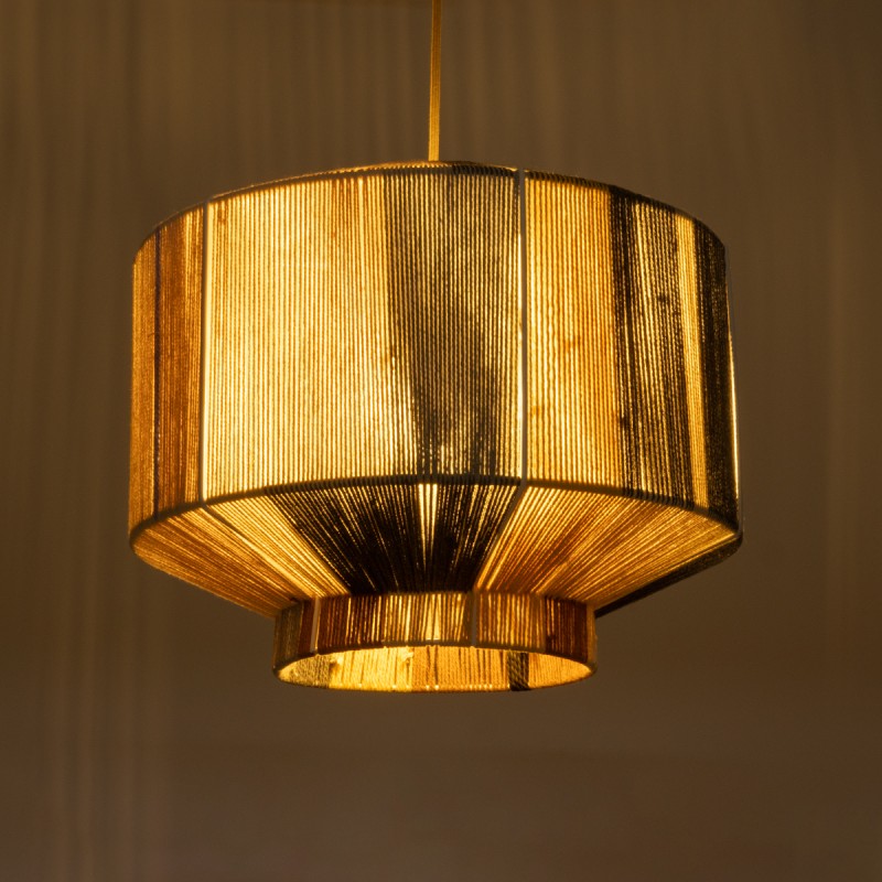 GLOBOSTAR® SALERNO 02388 Boho Κρεμαστό Φωτιστικό Οροφής με Ντουί 1 x E27 AC 220-240V IP20 - Πολύχρωμο - Μ40 x Π40 x Υ35cm