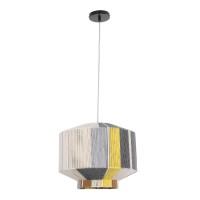 GLOBOSTAR® SALERNO 02388 Boho Κρεμαστό Φωτιστικό Οροφής με Ντουί 1 x E27 AC 220-240V IP20 - Πολύχρωμο - Μ40 x Π40 x Υ35cm