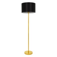 GLOBOSTAR® ASHLEY 00825 Μοντέρνο Επιδαπέδιο Φωτιστικό με Ντουί 1 x E27 AC 220-240V IP20 - Μαύρο & Χρυσό - Μ40 x Π40 x Υ148cm