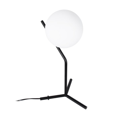 GLOBOSTAR® ELFIS 01100 Μοντέρνο Επιτραπέζιο Φωτιστικό Πορτατίφ με Ντουί 1 x E27 AC 220-240V IP20 - Μαύρο & Λευκό - Μ22 x Π27 x Υ41cm