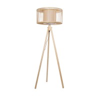 GLOBOSTAR® POPPY 01988 Boho Επιδαπέδιο Φωτιστικό με Ντουί 1 x E27 AC 220-240V IP20 - Μπεζ - Μ58 x Π58 x Υ145cm