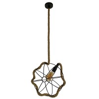 GLOBOSTAR® BRADLEY 10001328 Vintage Κρεμαστό Φωτιστικό Οροφής με Ντουί 1 x E27 AC 220-240V IP20 - Πολύχρωμο - Μ33 x Π33 x Υ33cm