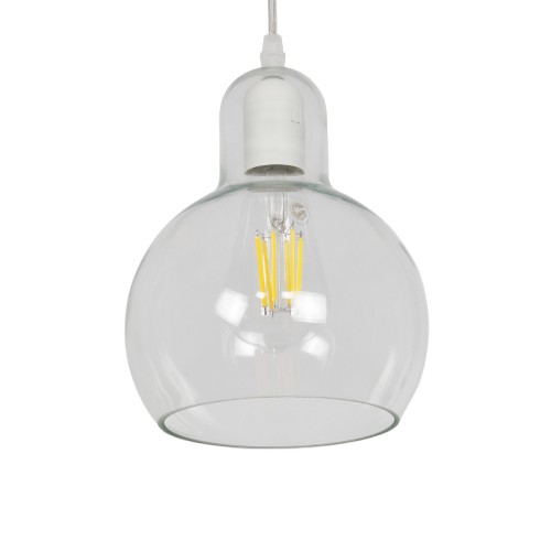 GLOBOSTAR® LUCREZIA 01314 Μοντέρνο Κρεμαστό Φωτιστικό Οροφής με Ντουί 1 x E27 AC 220-240V IP20 - Διάφανο - Μ18 x Π18 x Υ24cm