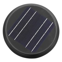 GLOBOSTAR® VEGGIE 12115 Φωτιστικό Κολωνάκι Κήπου LED 10W 500lm 120° με Ενσωματωμένο Φωτοβολταϊκό Panel 6V 2W & Επαναφορτιζόμενη Μπαταρία Li-ion 3.2V 6000mAh με Αισθητήρα Κίνησης-Ημέρας-Νύχτας Αδιάβροχο IP65 Ψυχρό Λευκό 6000K - Μαύρο - Μ26.5 x Π26.5 x