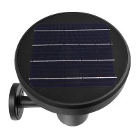 GLOBOSTAR® SOLARTIS 12126 Μοντέρνο Φωτιστικό Τοίχου - Απλίκα LED 10W 1000lm 180° με Ενσωματωμένο Φωτοβολταϊκό Panel 6V 5W & Επαναφορτιζόμενη Μπαταρία Li-ion 3.2V 6000mAh με Αισθητήρα Ημέρας-Νύχτας Αδιάβροχο IP65 Ψυχρό Λευκό 6000K - Γκρι Ανθρακί - Μ24