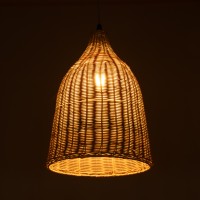 GLOBOSTAR® BAHAMAS 01202 Boho Κρεμαστό Φωτιστικό Οροφής με Ντουί 1 x E27 AC 220-240V IP20 - Μπεζ - Μ30 x Π30 x Υ40cm