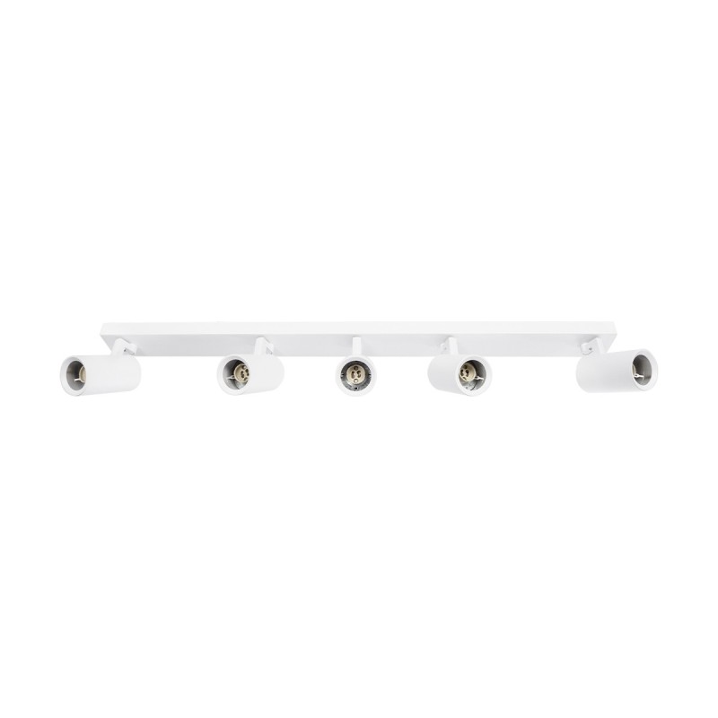 kelvo® SPOTA KLV-101-0143 Κινούμενο Φωτιστικό Σποτ Οροφής για 5 Λάμπες MR16 με Ντουί GU10 AC 220-240V IP20 - Λευκό Ματ - Μ79.5 x Π6.3 x Υ14cm