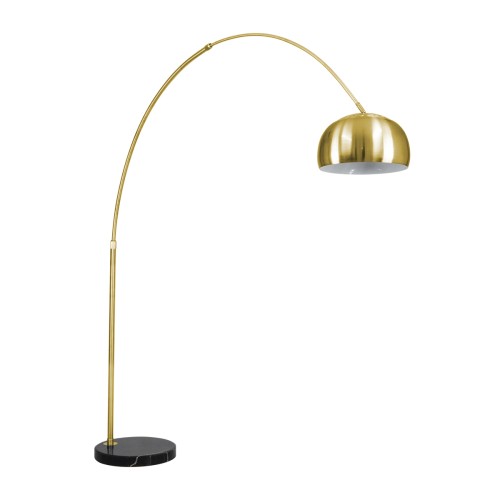 GLOBOSTAR® PRAGUE 00992 Μοντέρνο Επιδαπέδιο Φωτιστικό με Ντουί 1 x E27 AC 220-240V IP20 - Χρυσό Βούρτσας - Μ210 x Π45 x Υ220cm