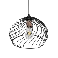 GLOBOSTAR® STARLA 201-0013 Vintage Κρεμαστό Φωτιστικό Οροφής με Ντουί 1 x E27 AC 220-240V IP20 - Μαύρο & Ροζ Χρυσό - Μ31 x Π31 x Υ30cm