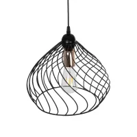 GLOBOSTAR® STARLA 201-0013 Vintage Κρεμαστό Φωτιστικό Οροφής με Ντουί 1 x E27 AC 220-240V IP20 - Μαύρο & Ροζ Χρυσό - Μ31 x Π31 x Υ30cm