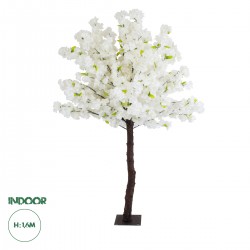 GloboStar® Artificial Garden BIANCA CHERRY BLOSSOM TREE 20141 Τεχνητό Διακοσμητικό Δέντρο Λευκή Κερασιά Υ160cm