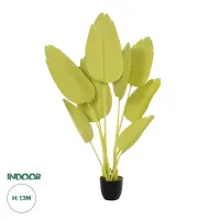GloboStar® Artificial Garden YELLOW STRELITZIA 20367 Τεχνητό Διακοσμητικό Φυτό Κίτρινη Στερλίτσια Υ120cm