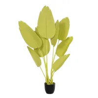 GloboStar® Artificial Garden YELLOW STRELITZIA 20367 Τεχνητό Διακοσμητικό Φυτό Κίτρινη Στερλίτσια Υ120cm