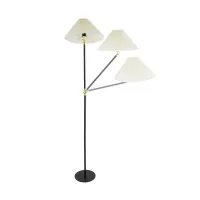 GLOBOSTAR® FLY 204-0127 Μοντέρνο Επιδαπέδιο Φωτιστικό με Ντουί 1 x E27 AC 220-240V IP20 - Μαύρο & Μπεζ - Μ72 x Π38 x Υ155cm