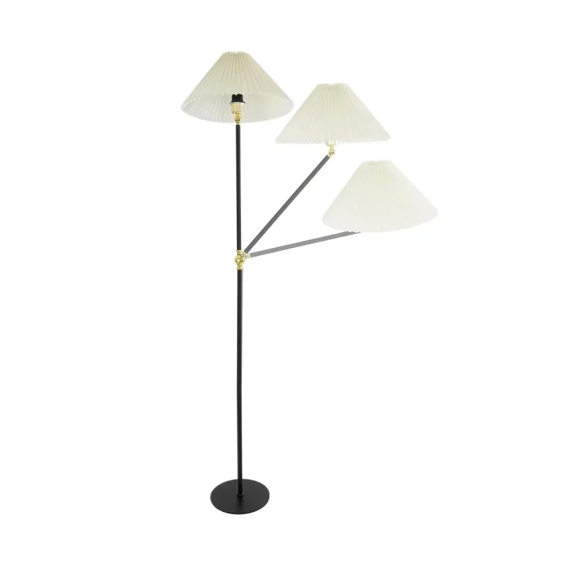 GLOBOSTAR® FLY 204-0127 Μοντέρνο Επιδαπέδιο Φωτιστικό με Ντουί 1 x E27 AC 220-240V IP20 - Μαύρο & Μπεζ - Μ72 x Π38 x Υ155cm