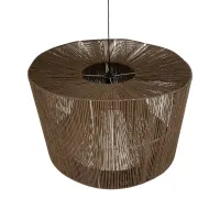 GLOBOSTAR® ZYLINDER 205-0023 Boho Κρεμαστό Φωτιστικό Οροφής με Ντουί 1 x E27 AC 220-240V IP20 - Καφέ - M80 x Π80 x Υ51cm