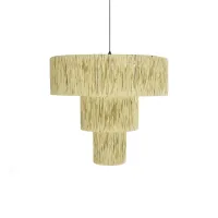 GLOBOSTAR® COROIN 205-0035 Boho Κρεμαστό Φωτιστικό Οροφής με Ντουί 1 x E27 AC 220-240V IP20 - Μπεζ - M70 x Π70 x Υ64cm