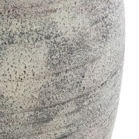 GloboStar® Artificial Garden IRISH 20721 Επιδαπέδιο Πολυεστερικό Τσιμεντένιο Κασπώ Γλάστρα - Flower Pot Λευκό με Μπεζ Φ55 x Υ90cm