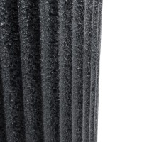 GloboStar® Artificial Garden MATERA 20734 Επιδαπέδιο Πολυεστερικό Τσιμεντένιο Κασπώ Γλάστρα - Flower Pot Μαύρο Φ42 x Υ90cm