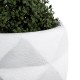 GloboStar® Artificial Garden VARENNA 20743 Επιδαπέδιο Πολυεστερικό Τσιμεντένιο Κασπώ Γλάστρα - Flower Pot Λευκό Φ40 x Υ60cm