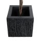 GloboStar® Artificial Garden CATALONIA 20767 Επιδαπέδιο Πολυεστερικό Τσιμεντένιο Κασπώ Γλάστρα - Flower Pot Μαύρο Μ30 x Π30 x Υ30cm