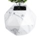 GloboStar® Artificial Garden BRIXTON 20784 Επιδαπέδιο Πολυεστερικό Τσιμεντένιο Κασπώ Γλάστρα - Flower Pot Λευκό Μ30 x Π30 x Υ30cm