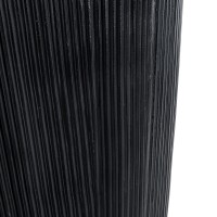 GloboStar® Artificial Garden CASTLE 20792 Επιδαπέδιο Πολυεστερικό Τσιμεντένιο Κασπώ Γλάστρα - Flower Pot Μαύρο Φ43 x Υ112cm