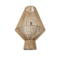 GLOBOSTAR® CAYMAN 01854 Boho Κρεμαστό Φωτιστικό Οροφής με Ντουί 1 x E27 AC 220-240V IP20 - Μπεζ - Μ60 x Π60 x Υ86cm