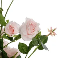 GloboStar® Artificial Garden LIGHT PINK ROSES 21071 Τεχνητό Διακοσμητικό Δέντρο Τριανταφυλλιά Μ50 x Π50 x Υ90cm