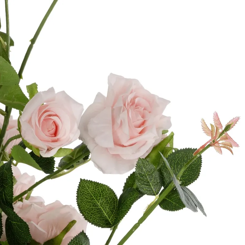 GloboStar® Artificial Garden LIGHT PINK ROSES 21071 Τεχνητό Διακοσμητικό Δέντρο Τριανταφυλλιά Μ50 x Π50 x Υ90cm