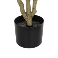 GloboStar® Artificial Garden YELLOW ROSES 21073 Τεχνητό Διακοσμητικό Δέντρο Τριανταφυλλιά Μ50 x Π50 x Υ90cm