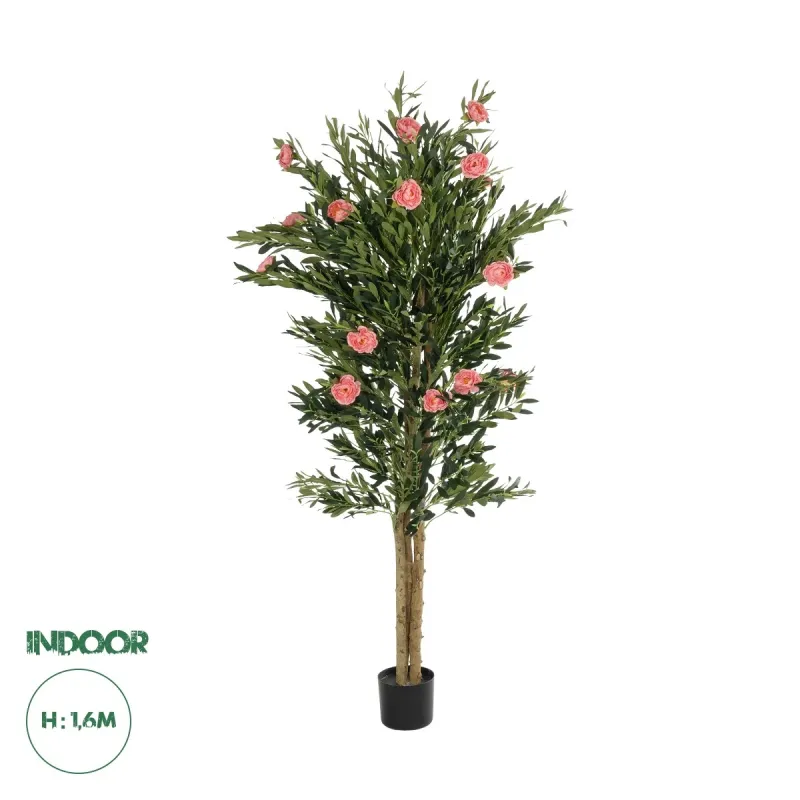 GloboStar® Artificial Garden PINK PEONY 21097 Τεχνητό Διακοσμητικό Δέντρο Παιώνια Μ80 x Π70 x Υ160cm