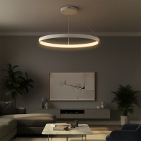 kelvo® NEMESIS KLV-101-0215 Κρεμαστό Φωτιστικό Οροφής LED 75W 7500lm 180° AC 220-240V IP20 Ρυθμιζόμενο Λευκό CCT με Χειριστήριο από 2700K έως 6000K Dimmable - Lumileds SMD Chip - Λευκό Ματ - Μ100 x Π100 x Υ4cm - 3 Χρόνια Εγγύηση