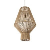GLOBOSTAR® CAYMAN 01853 Boho Κρεμαστό Φωτιστικό Οροφής με Ντουί 1 x E27 AC 220-240V IP20 - Μπεζ - Μ40 x Π40 x Υ60cm