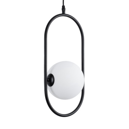 GLOBOSTAR® HAMBURG 00589 Μοντέρνο Κρεμαστό Φωτιστικό Οροφής με Ντουί 1 x G9 AC 220-240V IP20 - Μαύρο & Λευκό - Μ20 x Π15 x Υ40cm