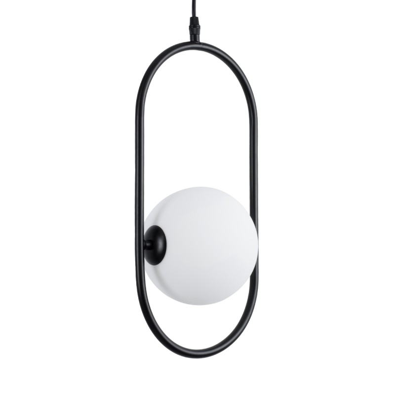 GLOBOSTAR® HAMBURG 00589 Μοντέρνο Κρεμαστό Φωτιστικό Οροφής με Ντουί 1 x G9 AC 220-240V IP20 - Μαύρο & Λευκό - Μ20 x Π15 x Υ40cm
