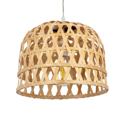 GLOBOSTAR® MANGEA 01634 Boho Κρεμαστό Φωτιστικό Οροφής με Ντουί 1 x E27 AC 220-240V IP20 - Μπεζ - Μ33 x Π33 x Υ27cm