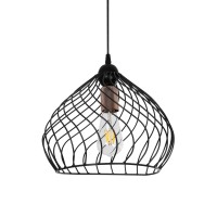 GLOBOSTAR® STARLA 201-0013 Vintage Κρεμαστό Φωτιστικό Οροφής με Ντουί 1 x E27 AC 220-240V IP20 - Μαύρο & Ροζ Χρυσό - Μ31 x Π31 x Υ30cm