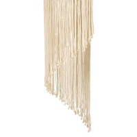 GloboStar® 36203 TUNISIA Boho Καπέλο Φωτιστικού- Μακραμέ Πλεκτό Χειροποίητο Μπεζ Βαμβακερό Νήμα - Μ30 x Π30  x Υ120cm