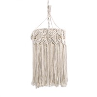 GLOBOSTAR® CONGO 36206 Boho Κρεμαστό Φωτιστικό Οροφής με Ντουί 1 x E27 AC 220-240V IP20 - Μπεζ - Μ30 x Π30 x Υ50cm
