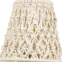 GLOBOSTAR® RWANDA 36210 Boho Επιτραπέζιο Φωτιστικό Πορτατίφ με Ντουί 1 x E27 AC 220-240V IP20 - Μπεζ & Καφέ - Μ15 x Π15 x Υ30cm