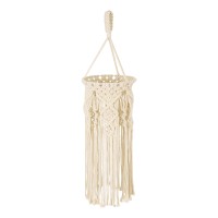 GLOBOSTAR® BAHRI 36211 Boho Κρεμαστό Φωτιστικό Οροφής με Ντουί 1 x E27 AC 220-240V IP20 - Μπεζ - Μ20 x Π20 x Υ65cm