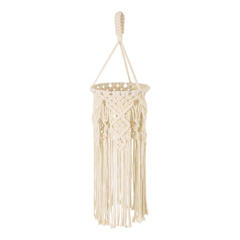 GLOBOSTAR® BAHRI 36211 Boho Κρεμαστό Φωτιστικό Οροφής με Ντουί 1 x E27 AC 220-240V IP20 - Μπεζ - Μ20 x Π20 x Υ65cm