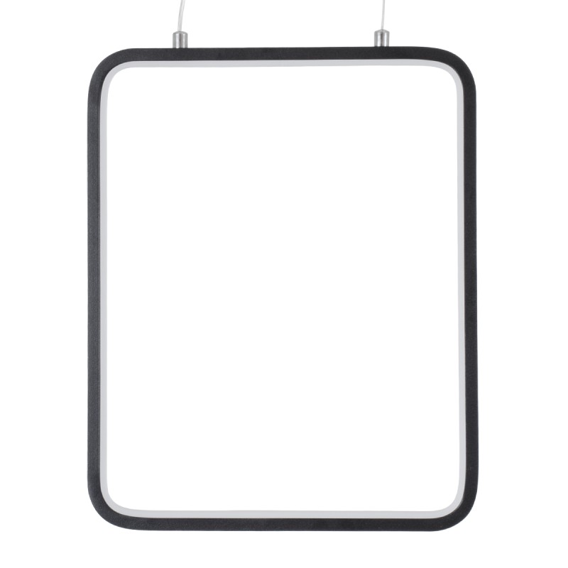 GLOBOSTAR® NEROBA 61302 Μοντέρνο Κρεμαστό Φωτιστικό Οροφής LED 18W 1980lm 360° AC 220-240V IP20 Ρυθμιζόμενο Λευκό CCT με On/Off 2700K/4500K/6000K - Lumileds SMD Chip - Μαύρο Ματ - Μ29 x Π2 x Υ36cm - 3 Χρόνια Εγγύηση