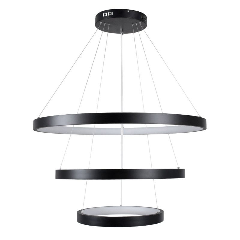 kelvo® NEMESIS KLV-101-0220-V2 Κρεμαστό Φωτιστικό Οροφής LED 120W 12000lm 180° AC 220-240V IP20 Ρυθμιζόμενο Λευκό CCT με Χειριστήριο από 2700K έως 6000K Dimmable - Lumileds SMD Chip - Μαύρο Ματ - Μ80 x Π80 x Υ80cm - 3 Χρόνια Εγγύηση