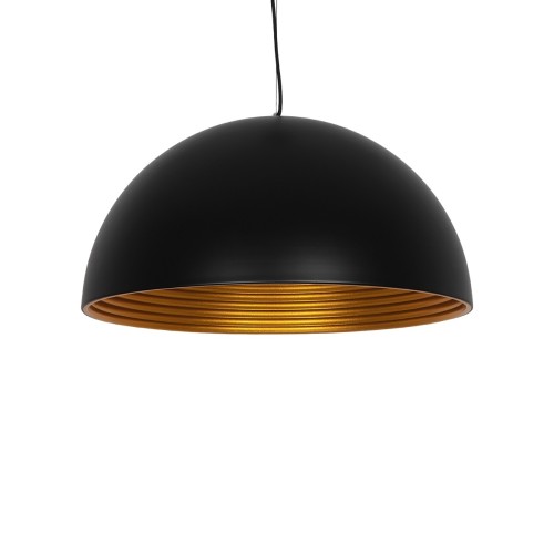 GLOBOSTAR® MEDEA 01344 Μοντέρνο Κρεμαστό Φωτιστικό Οροφής με Ντουί 1 x E27 AC 220-240V IP20 - Μαύρο & Χρυσό - Μ60 x Π60 x Υ30cm