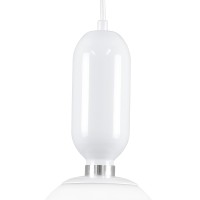 GLOBOSTAR® MAVERICK 00944 Μοντέρνο Κρεμαστό Φωτιστικό Οροφής με Ντουί 1 x E27 AC 220-240V IP20 - Λευκό - Μ15 x Π15 x Υ33cm